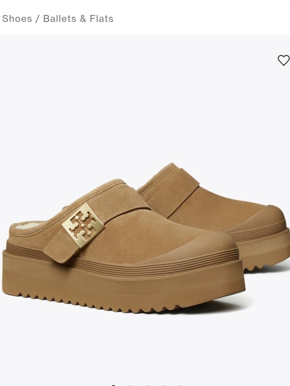 Tory Burch Mellow Shearling Platform Mule NIB